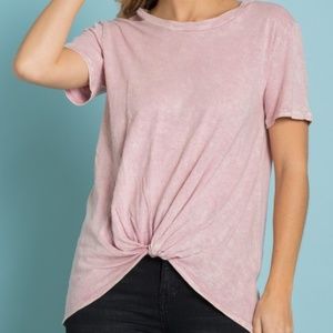 Knot Twist Front Tee